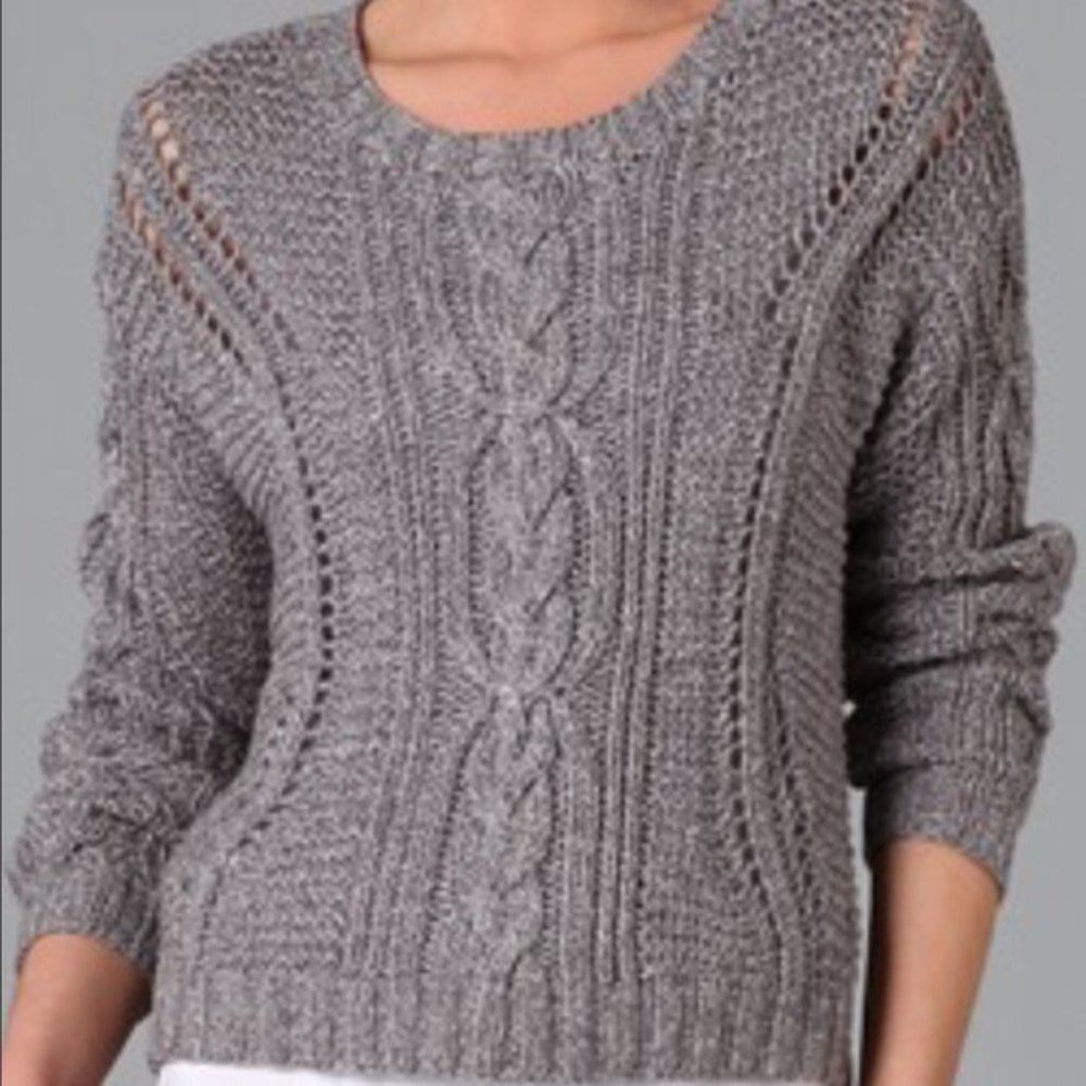 VINCE Hand Knit Cable Sweater